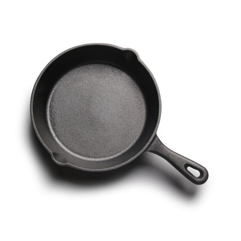 Dia 20cm Cast Iron Skillet Nonstick Pan , Kookantage Pre-Seasoned Heavy-Duty Cooker Frying Saute Chef Cookware(434-20)
