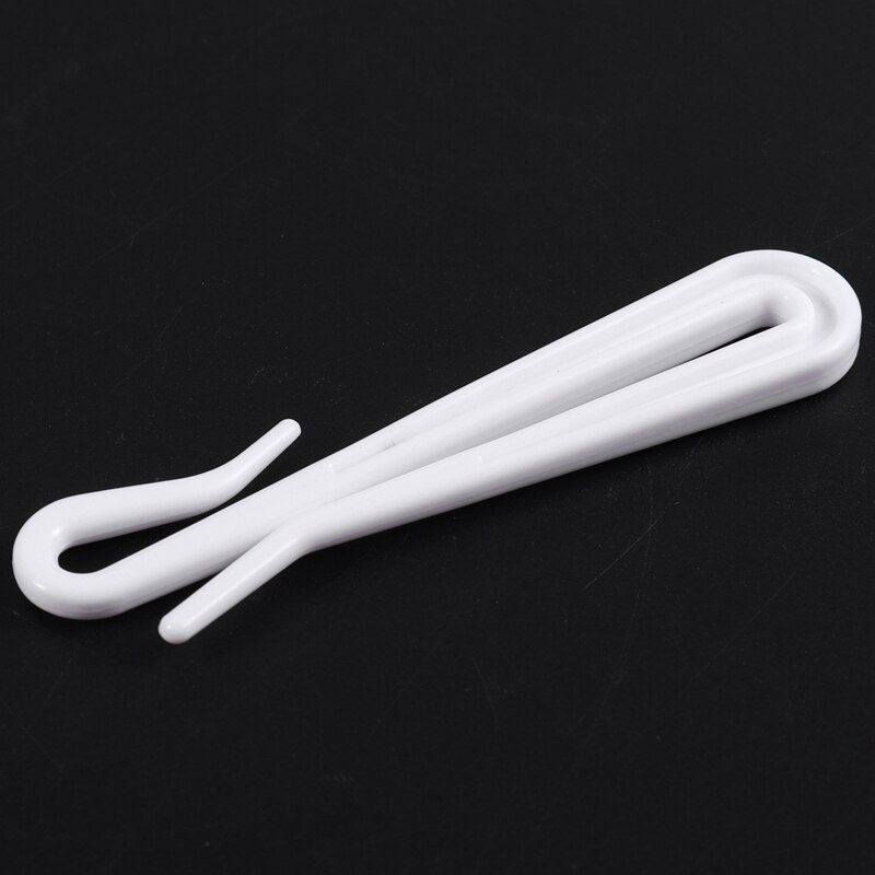 Plastic Window Curtain Hooks 16 Pcs White