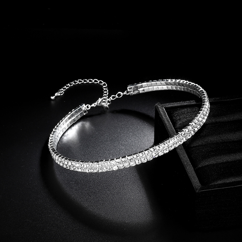 Collier Ras Du Cou Pour Femmes, Accessoires De Mariage, Bijoux En Cristal Strass