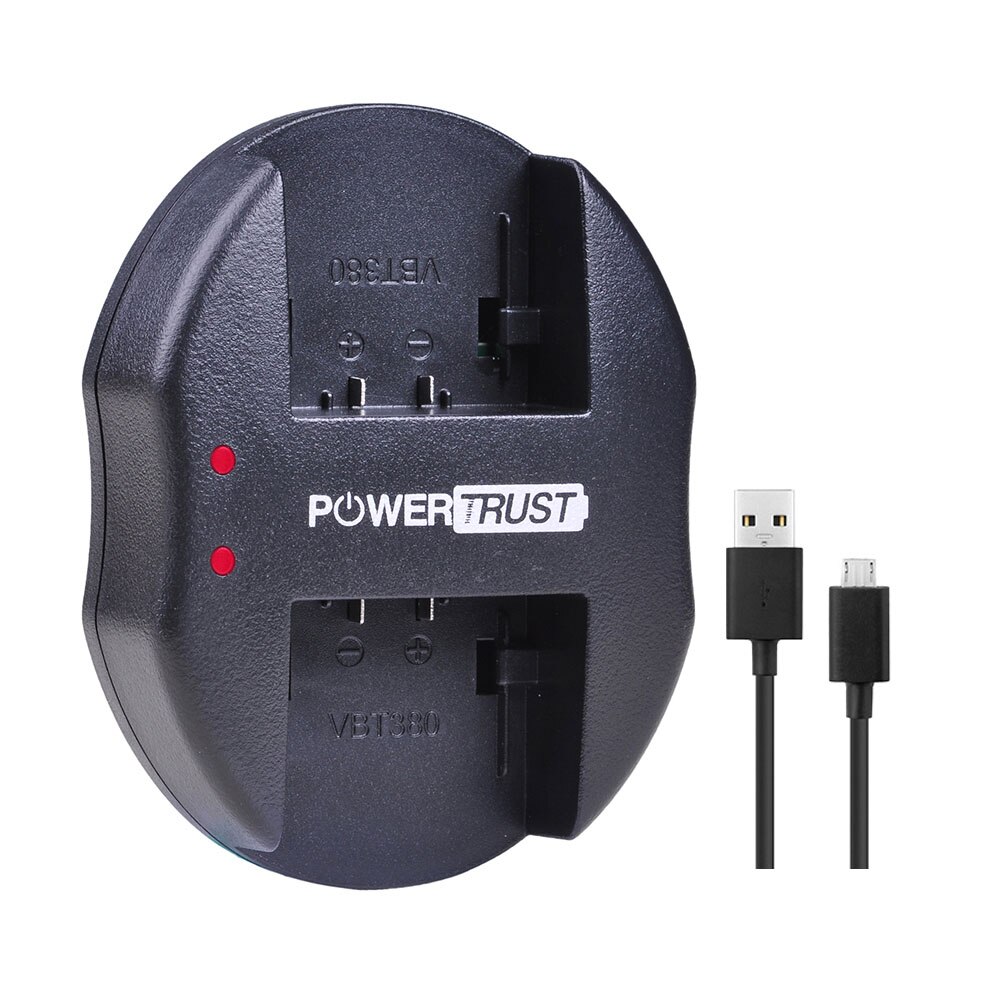 Powertrust 1pc 3600 mah vw-vbk 360 vw vbk 360 vbk 360 batteri för panasonic hdc -hs80 sd40 sd60 sd80 sdx 1 sdr -h100 hs60 hs80 h85 h95: 1x usb-laddare