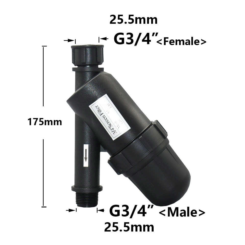 3/4" 1" 1.25",1.5",2" 120 Mesh Screen Filter Garden Drip Irrigation System Filter Mesh Agriculture Greenhouse Sprayer Watering: Brown