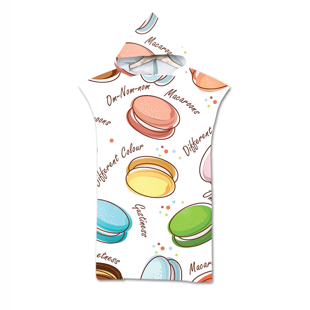 Mandala Patroon Kleurrijke Macaron Strandlaken Kid Adult Hooded Zachte Badhanddoek Zwemmen Mantel: 1