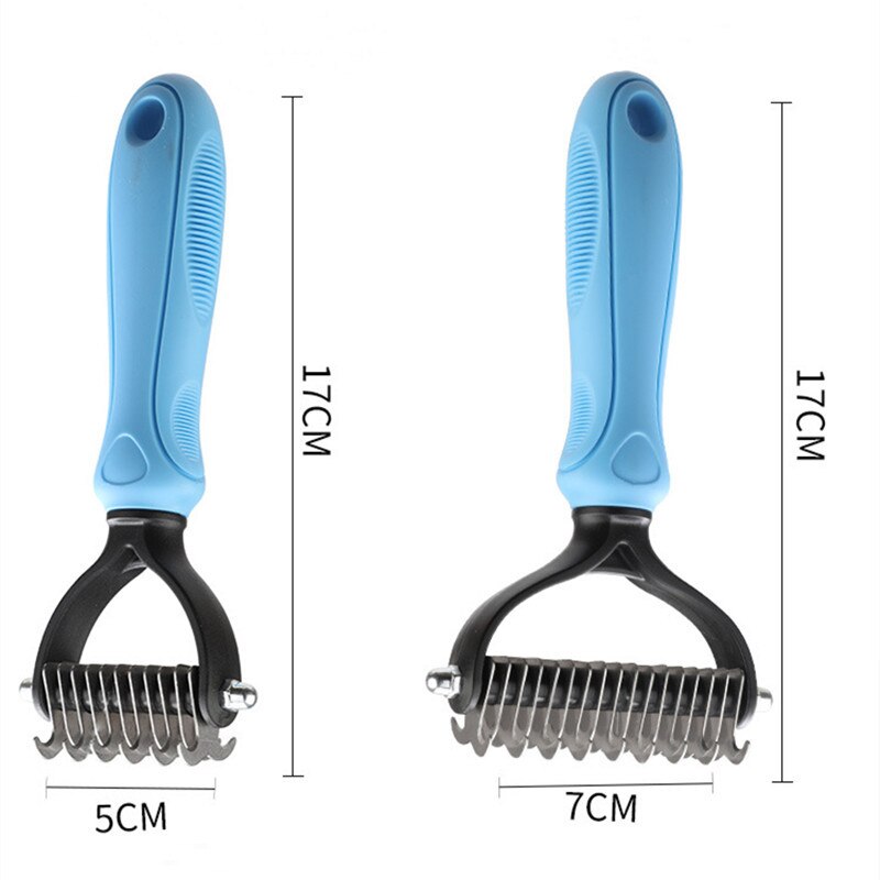 Tondeuse à nœuds en fourrure pour animaux de compagnie, outils de toilettage pour chiens et chats, brosse d'épilation, fournitures Double face
