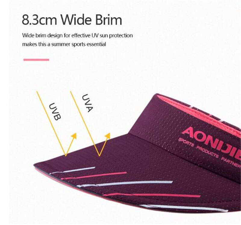 AONIJIE-Sombrero parasol para exteriores, viseras de maratón ligeras, sombrero para correr, sombrero para sol UV para escalada, Camping, senderismo, hombre y mujer