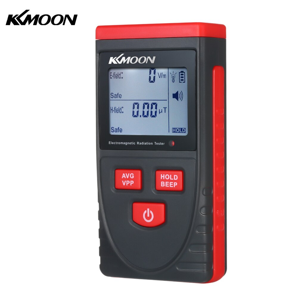 Digital LCD Electromagnetic Radiation Detector Meter Dosimeter Tester Counter: Black