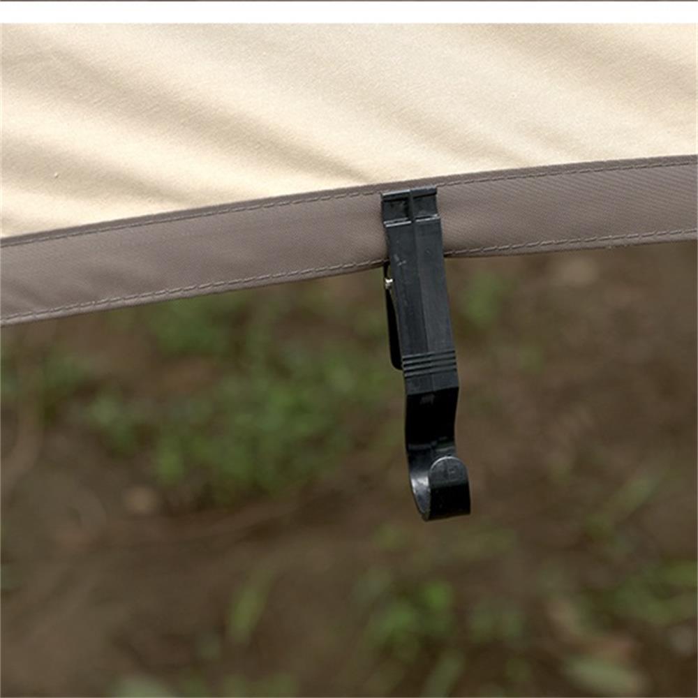 4 Pcs 2 in 1 Tent Clip with Hook Portable Tarp Clips Clasp Non-slip Awning Clamp Multi-Purpose Fixed Fabric Clip