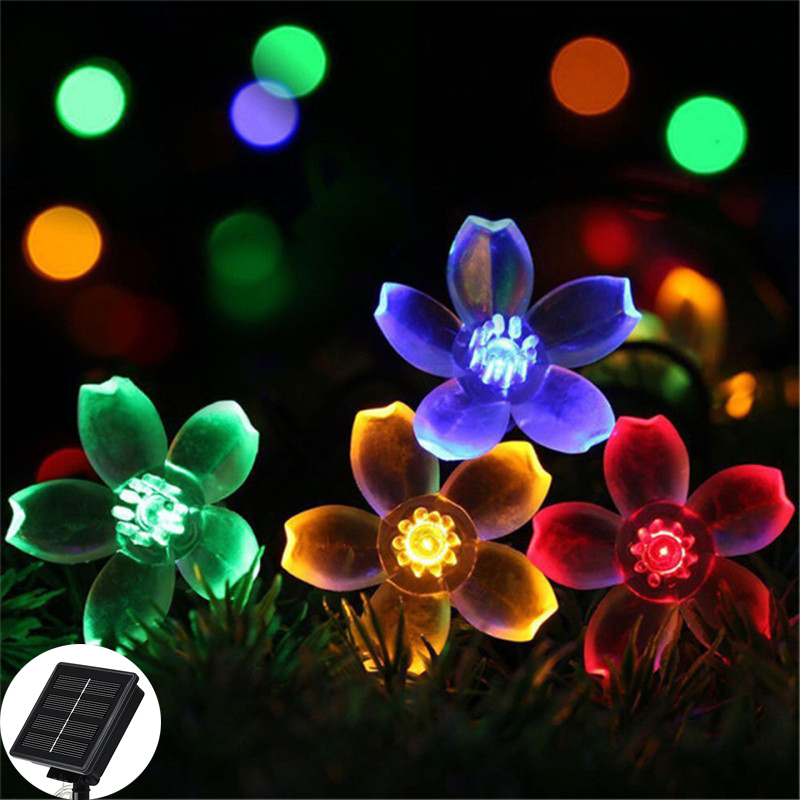 Luz Solar de bola marroquí de 12/7m, 5M/6M, lámpara de jardín de hadas impermeable para exteriores, 8 modos para jardín, patio, paso, iluminación exterior