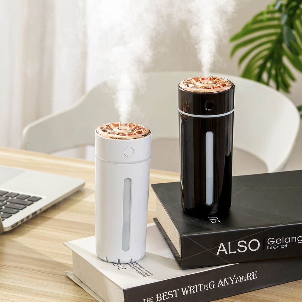 Car Winter And Summer Air Humidifier Wireless 360ml Portable Car Aromatherapy Diffuser With Color Ambient Light USB Charging