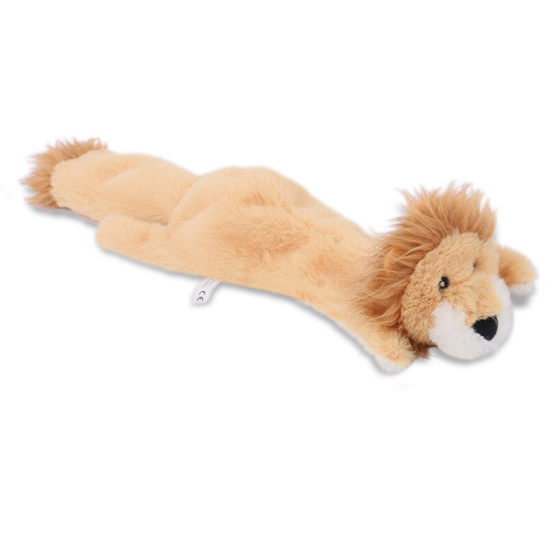 Smiling Cheese Plush Super Soft Pet Dog Squeaky Toy with 2 Sounder Penguin Lion Cow Fits for Middle & Big Sized Dogs Labrador