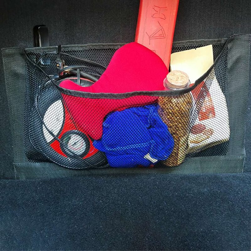 Car Trunk Seat Back Elastic Storage Mesh Net Car Styling Storage Bag Pocket Organizer Bag