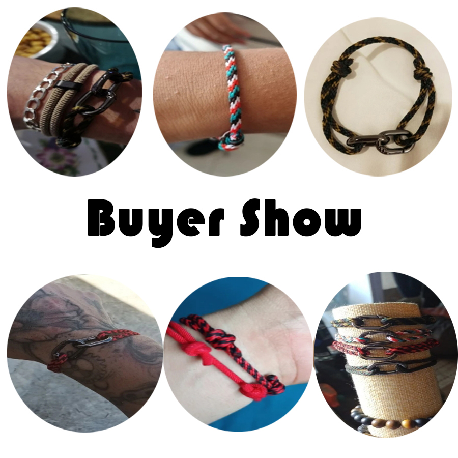 Kreatives Seilarmband für Männer, handgefertigt, verschiebbar, verstellbar, nautisches Armbinde, doppelter Karabinerhaken, böhmisches Armbinde, Homme-Zubehör