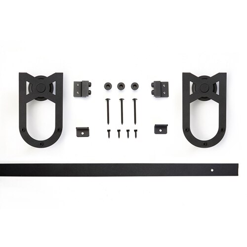 3,3 FT ECHT mini U förmigen einzigen hängenden roller schiebe barn door hardware für küche Bad schrank tür: Default Title