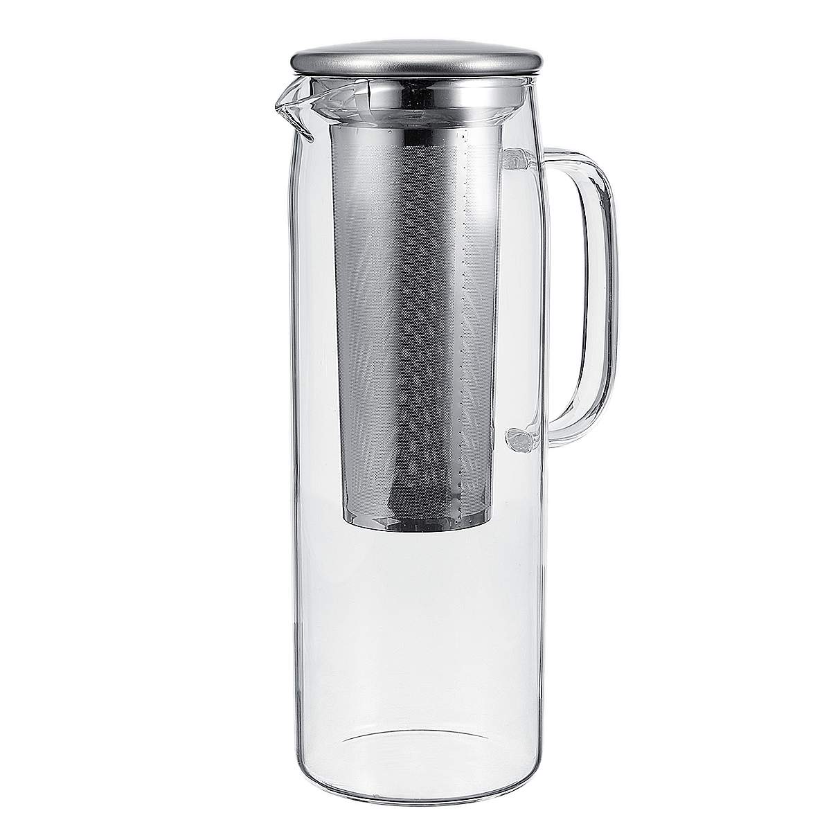 Cold Brew Coffee Pot Iced Coffee Maker Pot 1500ml Glass Tea Infuser Kettle Filter Cafe Drip Coffee Pot Coffee Kettle Drinkware