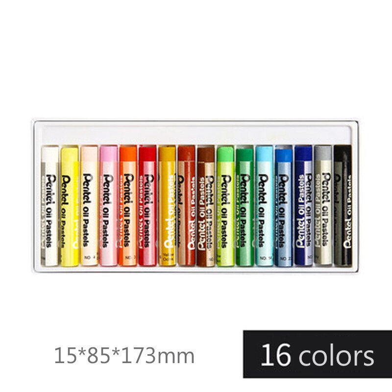 Pentel Oil Painting Stick 12/16/25/36/50 Colors Washable Painting Art Painting Color Pen Set PHN Non-dirty Hands Easy to Colour: 16color