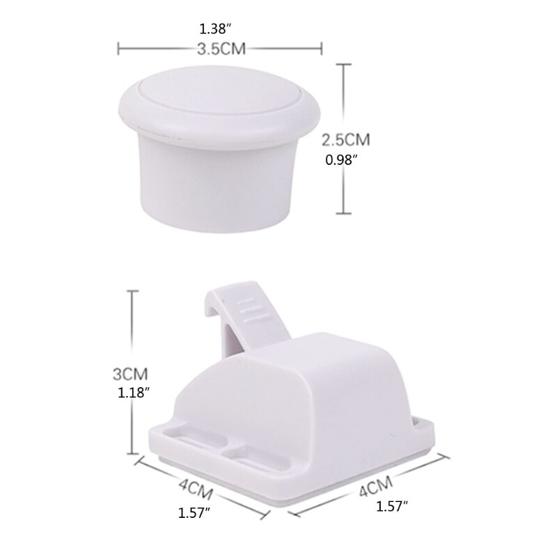 62KC Magnetic Cabinet Locks w/ 4 Locks 1 Key Drilling Sticky Type Safety Latches