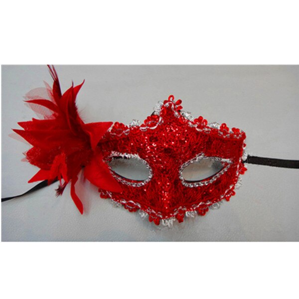 Lace Venetian Mask Masquerade Carnival Masked Sexy Upper Half Face Mask Ball Fancy Dress Costume Black/White/Silver/Red: Brown