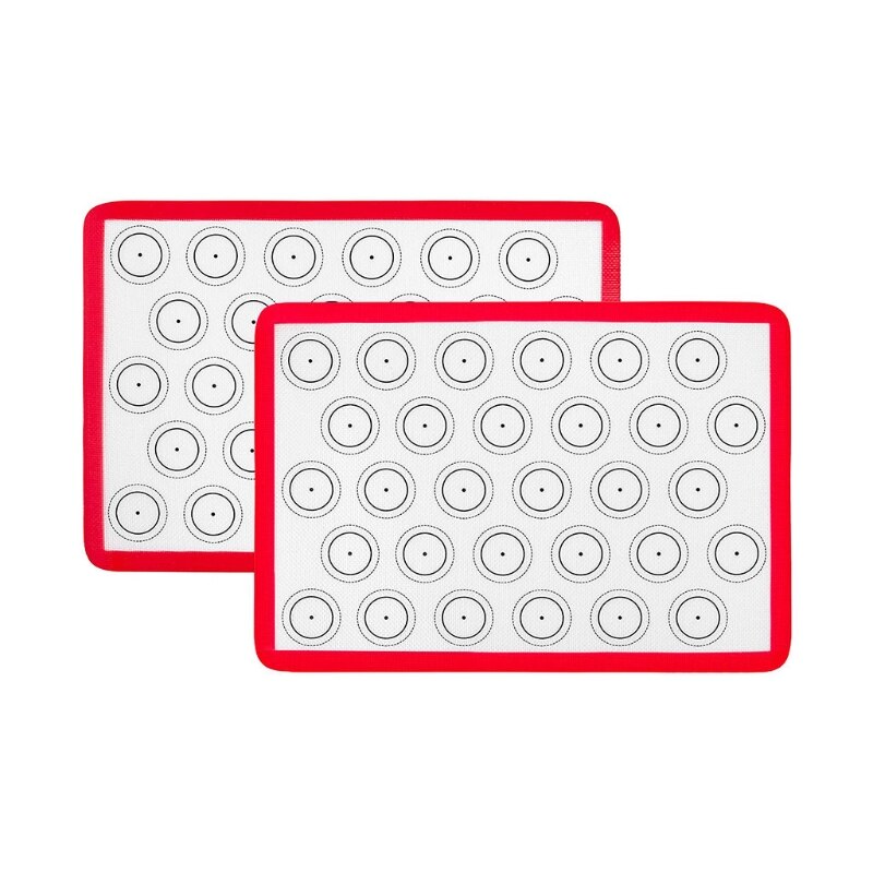 Stip cirkel antiaanbak bakmat rechthoek barbecue siliconen plaat hoge temperatuur bakmat voor macarons cake brood