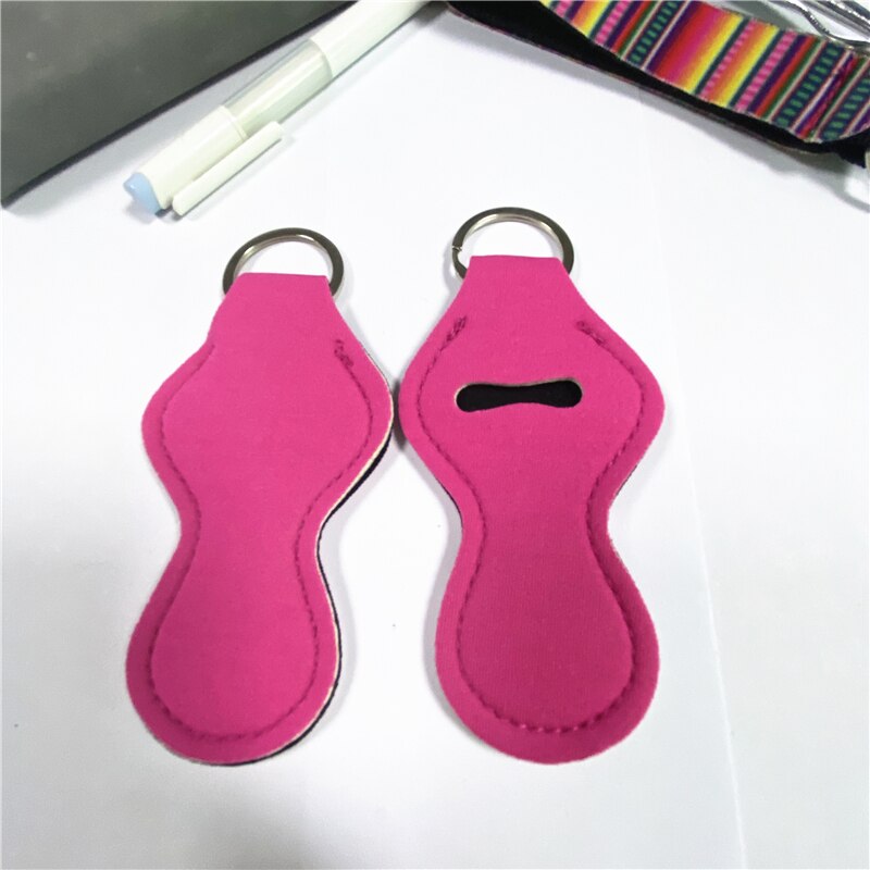 2 pz moda SBR tessuto colorato rossetto borsa portachiavi rossetti sacchetto portachiavi balsamo per le labbra porta bastoncini portachiavi regalo gioielli: NO.7