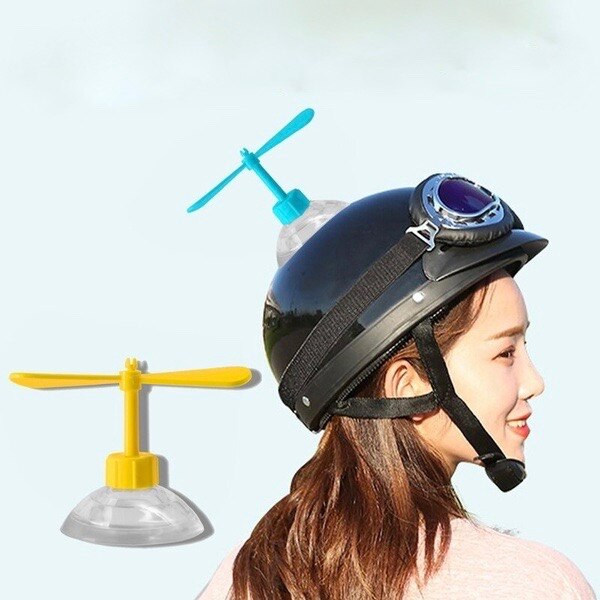 Helm Decoratie Animatie Cartoon Bamboe Libelle Propellers Voor Rolschaatsen Skiën Fietsen Motor Helm Zuignap