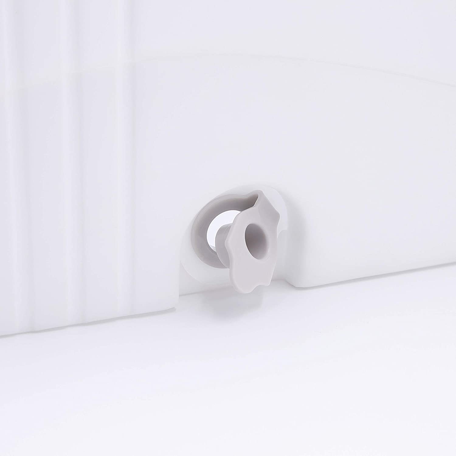 Cubo y fregona giratoria, accesorio con tambor de acero inoxidable, color blanco, 360