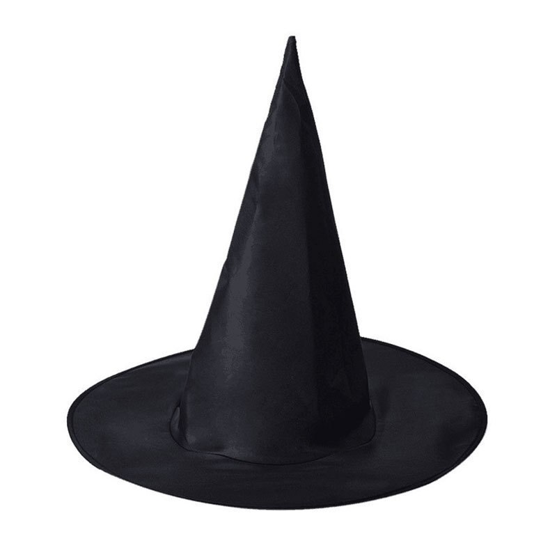 LED Flashing Party Hat Glowing Witch Hat Children Adults Performance Props Halloween Party Supplies: black easy