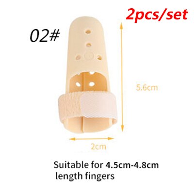 1/2/5Pcs Convenient Adjustable Finger Joint Support Orthosis Finger Fixed Splint Orthodontic Device Protector Finger Care Tool: Type B-2Pcs