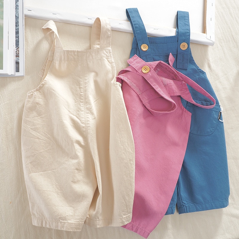 Peuter Meisjes Overalls Toevallige Losse Jumpsuit Voor Jongens 2 3 4 5 6 Jaar Baby Broek Mode Kalf Lengte Kinderen jumpsuits
