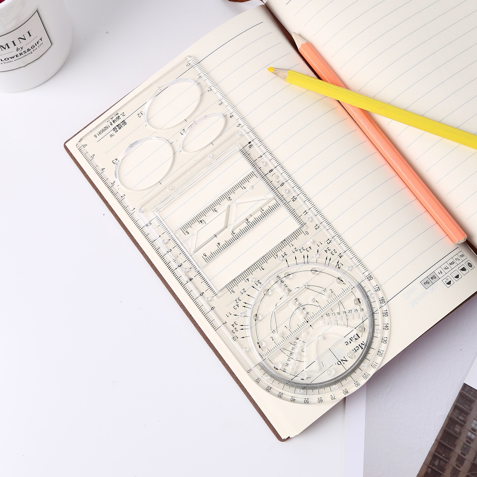 Mathematics Measuring Drafting Teaching Rulers Geometric Drawing Measuring Tools for School Office Supplies