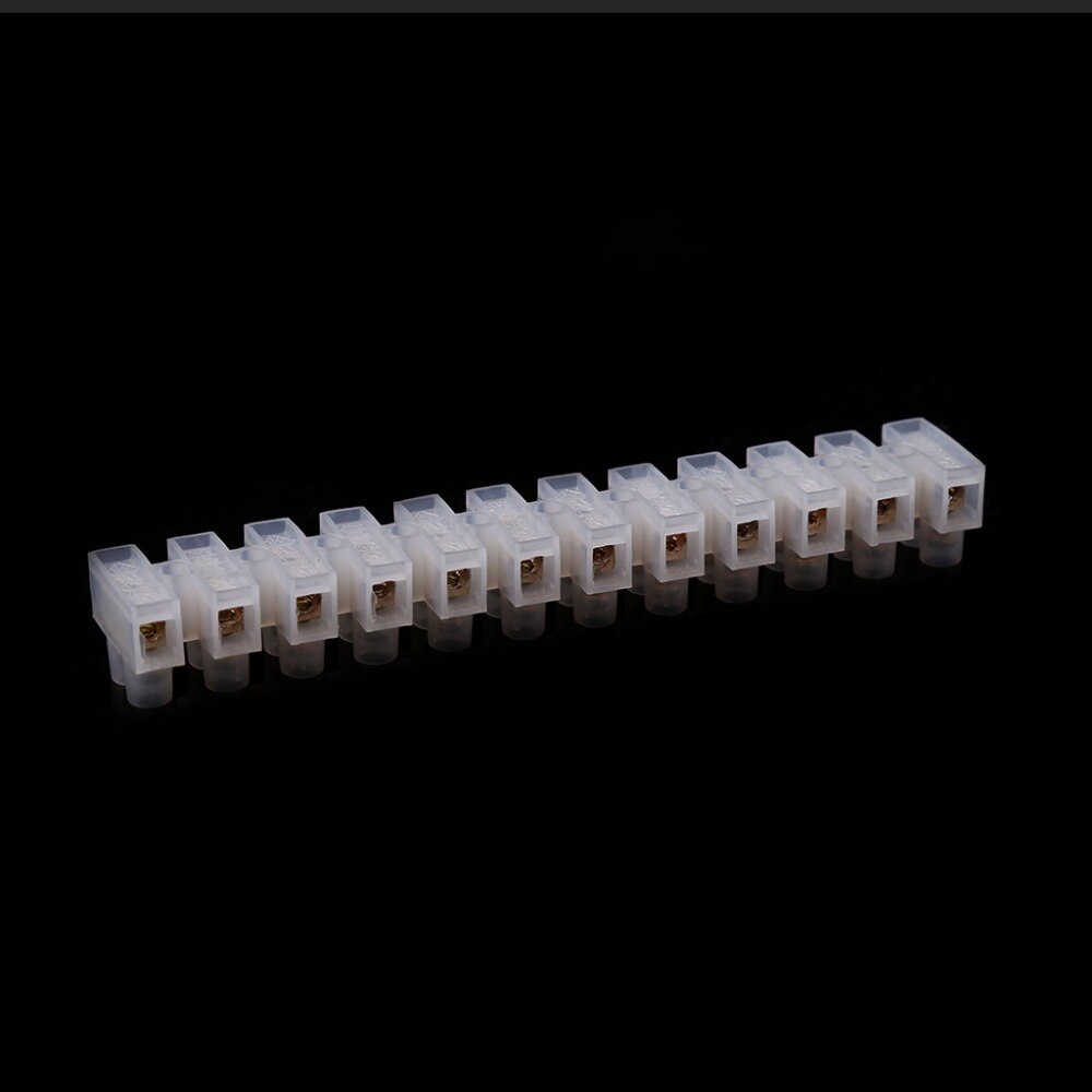 2 Pcs 10A Dual Row Connector 12 Position Wire Barrier Terminal Strip Block Wiring Accessories Connectors Terminals