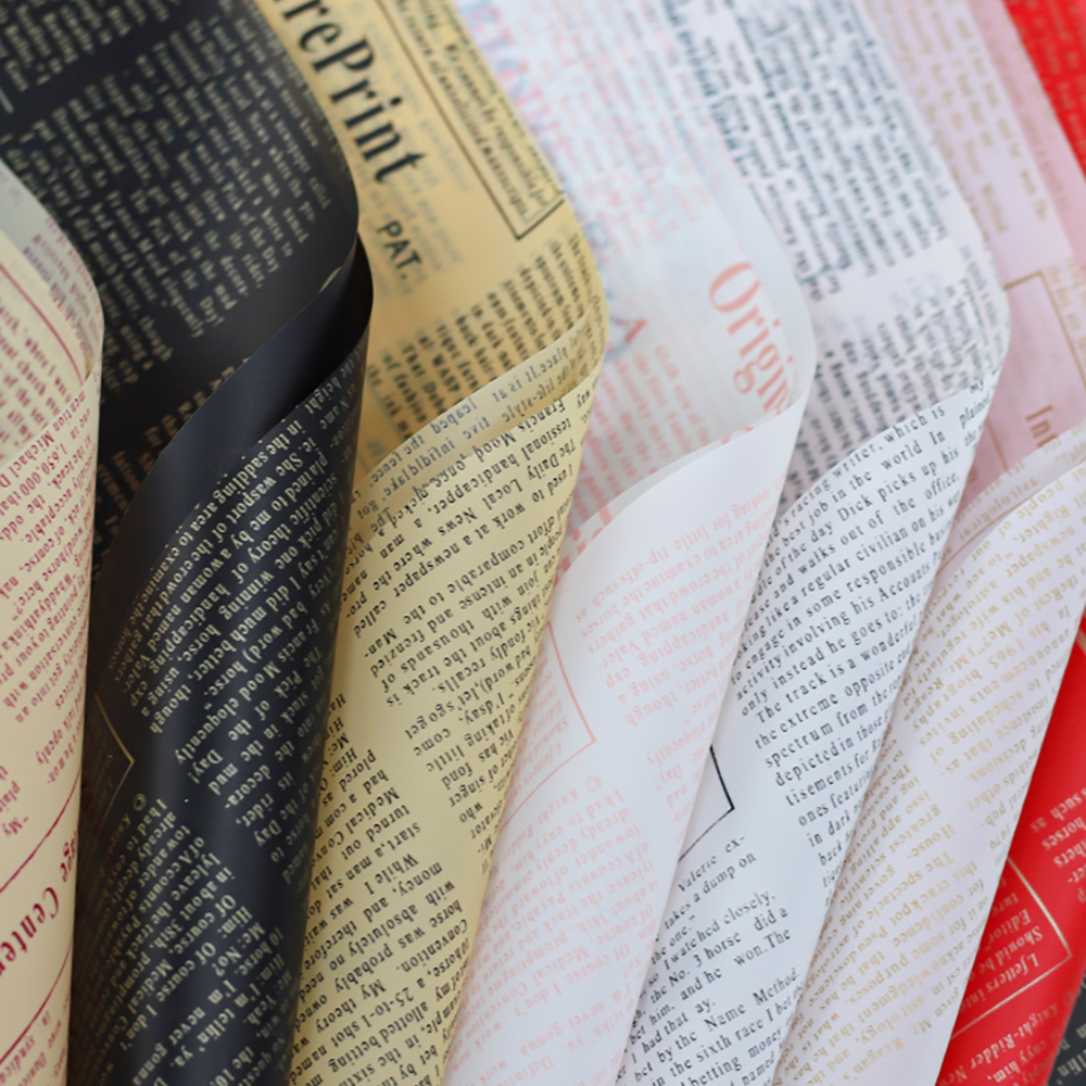 20 Blatt dünnes Geschenkpapier für englische Zeitungen im Vintage-Stil – Geschenkpapier für Blumenstrauß, Bastel- und Kunstwerke