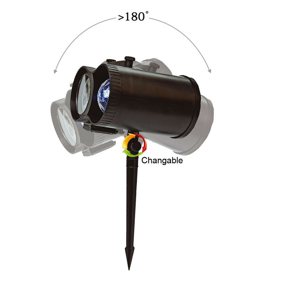 Schneesturm aufbringen Projektion Lampe LED Doppel Rohr Wasser aufbringen Nicht-karte Projektion Licht AC110-240V 6W Projektor Nachtlicht