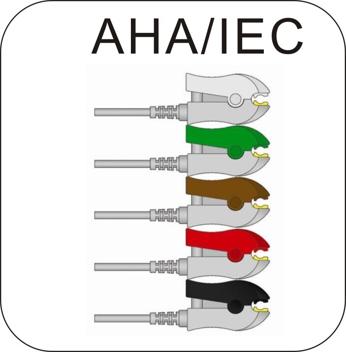 Cable ECG de una sola pieza con 5 cables, clip para monitor de paciente Biomet BM7: 5leads clip