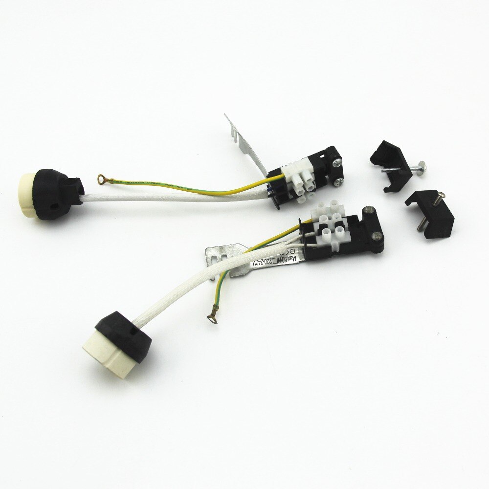 2PCS gu10 Socket Base Connector Stand Ceramic Lamp wiring For GU10 Base Halogen Socket or GU10 Led Bulb