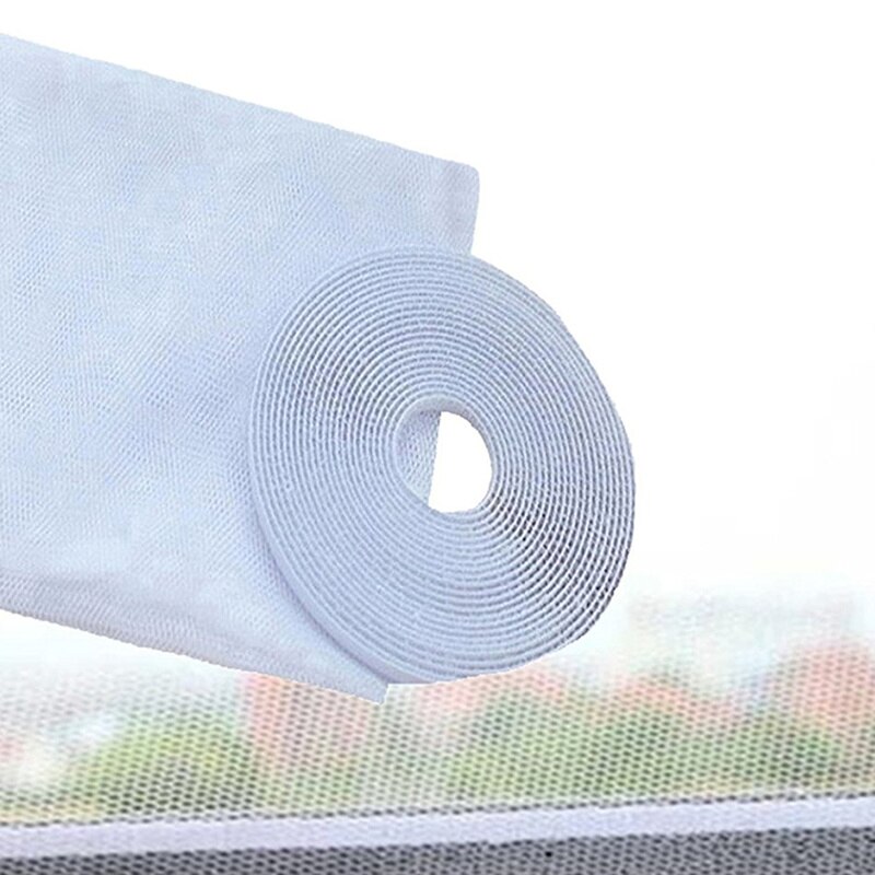 Red de malla para pantallas de ventana de Color blanco, mosquitera, malla para uso doméstico, red de protección contra mosquitos con cinta de Velcro