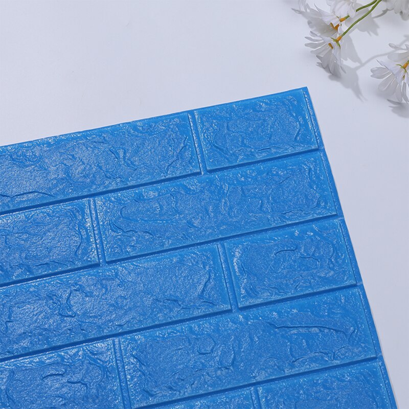 10pcs 3D Wall Stickers Self Adhesive Foam Wallpaper Home Decor Living Room Bedroom House Decoration Bathroom Soft Wall Panels: 3