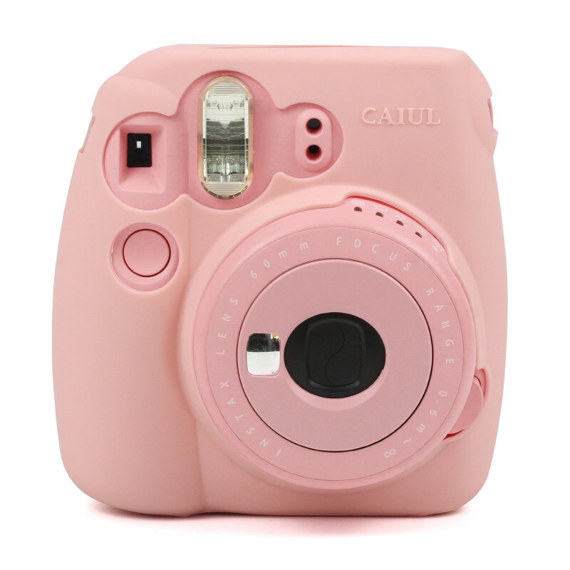 Instant Camera Bag Case Voor Fujifilm Instax Mini 9 Mini 8 8 + Case Classic Noctilucent Jelly Kleuren camera Skin Cover: Pink