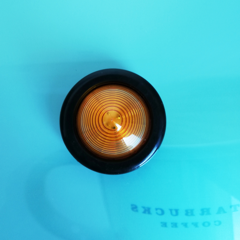 Luces LED de posición lateral para camión, luz de posición de 12V y 24V, luces de liquidación para remolque, caravana, RV, carga, coche, luz lateral, rojo, blanco y ámbar, 2 uds.: YELLOW / 4.300 k