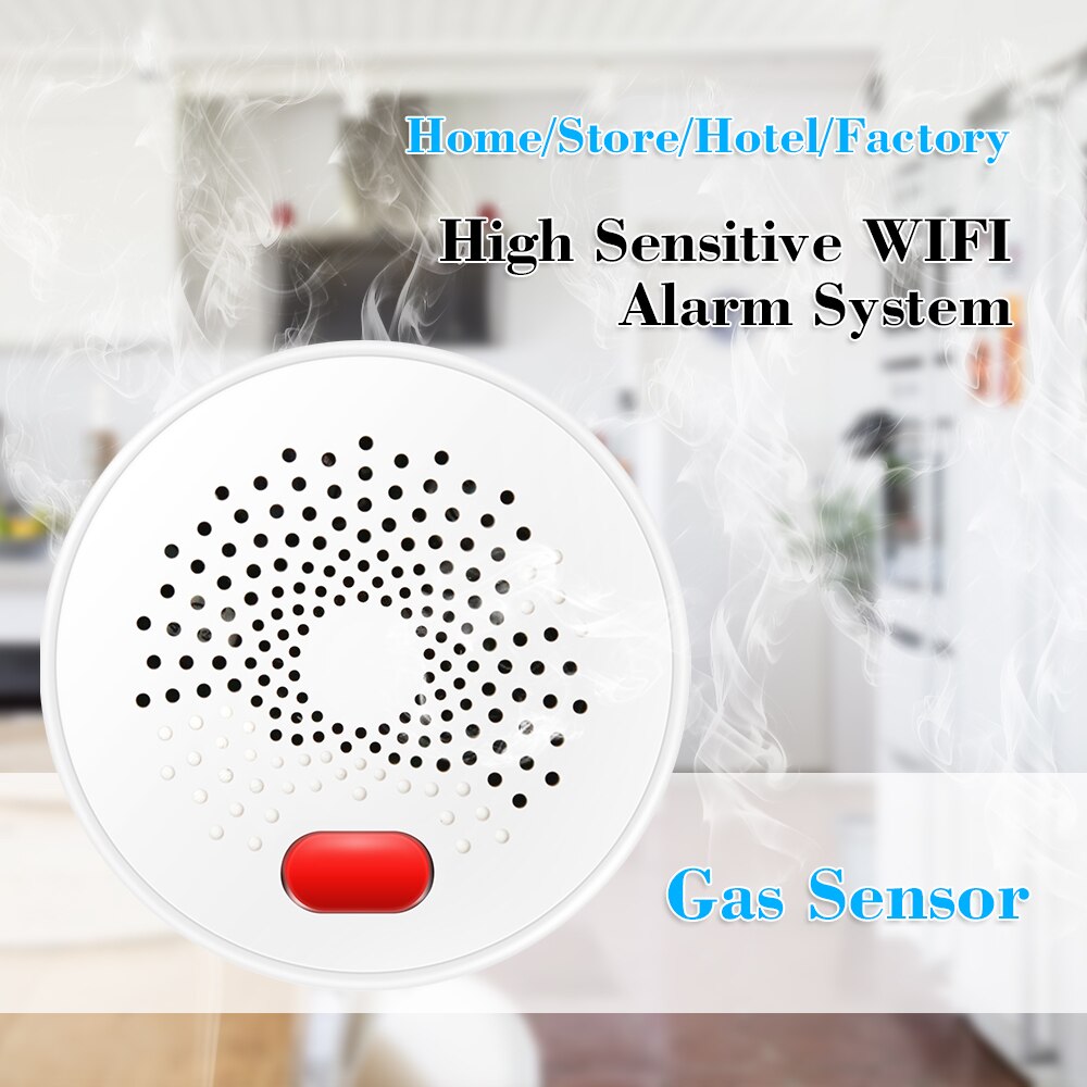 Lpg Gas Detector Alarm Draadloze Wifi App Kennisgeving Afstandsbediening Natuurlijke Lek Gasdetector Voor Alarmsysteem