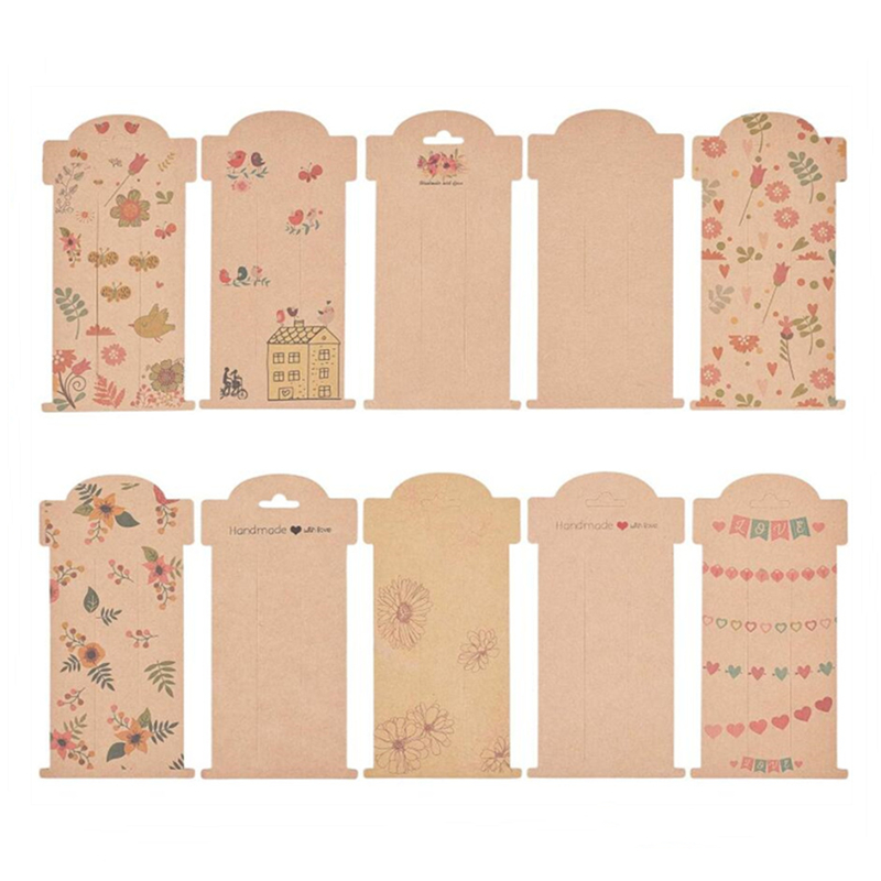 20pcs 16x8cm Hair Clip Bow Cardboard Display Card Labels Paperboard for Small Business Jewelry Stand Holder Packaging Organizing