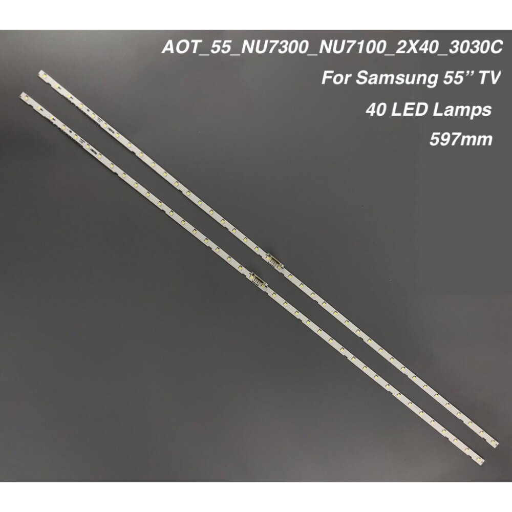 Led baggrundslys strip til  ue55 nu 7100 ue55 nu 7300 bn96-46033a 45913a bn61-15485a aot _55_ nu 7300_ nu 7100 lm41-00566a 00613a tv samsung