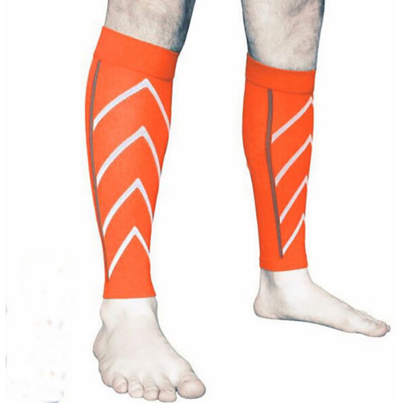 1 Pair Calf Support Graduated Compression Leg Sleeve Sports Socks Outdoor Exercise: orange