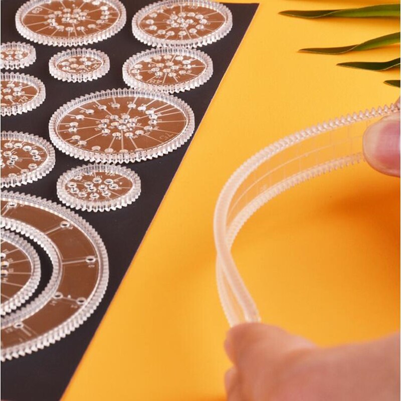 22pcs Spirograph Variety Flower Ruler Set Interlocking Gears Wheel Spirograph Painting Drawing Educational Toy