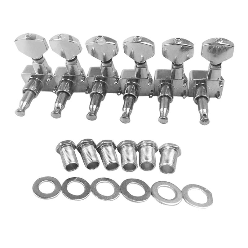 1 conjunto 6r praça guitarra peg bloqueio cordas guitarra tuning pegs sintonizador chave cabeça da máquina para stelectric guitarra: Default Title