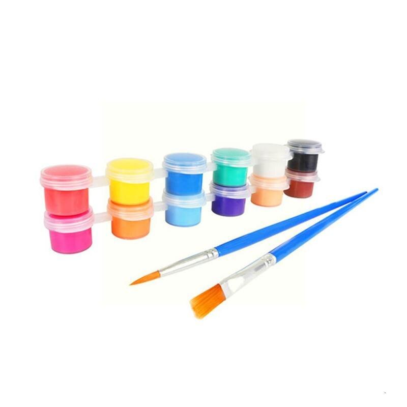 12 Colors/set Mini Finger Painting Tool Kit T5x3