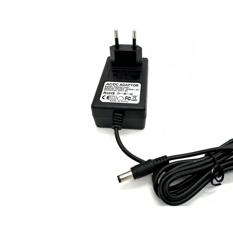 Adaptador de fuente de alimentación Universal, cargador de 24V, 2A, 12V, 3A, 9V, 2A, USB tipo C, DC 5,5mm x 2,1mm/5,5mm x 2,5mm: RED / US