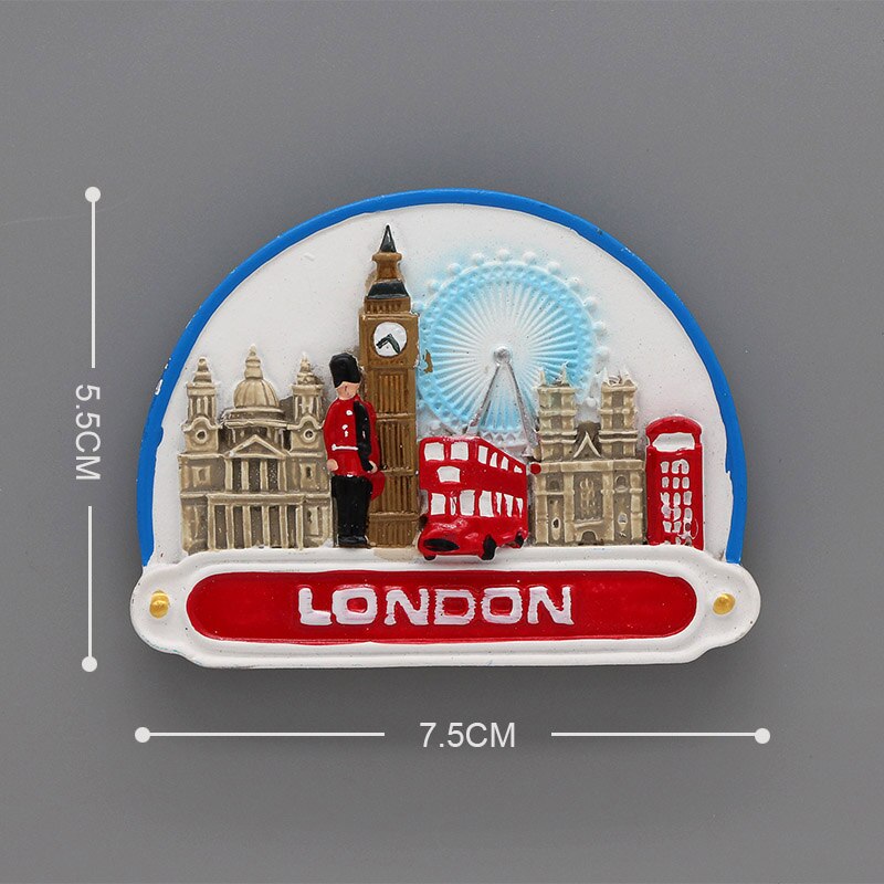 London souvenir magnetiske 3d køleskab klistermærker britisk soldat bus london bridge køleskab magneter verden turisme souvenirs: London city 4