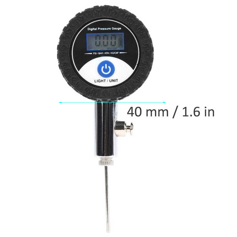 Pressure Gauge for Soccer Basketball Volleyball Stainless Steel Air Barometers with Digital Display