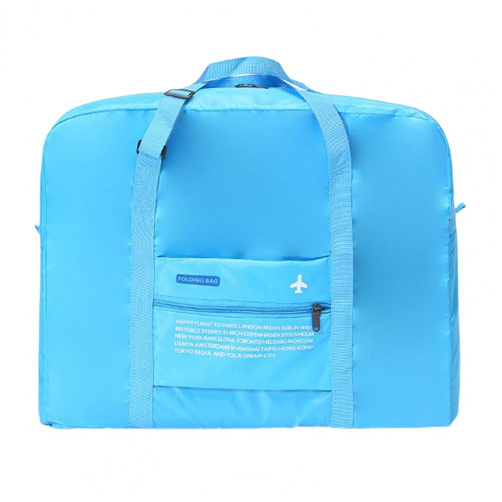 Luggage Bags Easy to Carry Fabric Lightweight Foldable Travel Duffel Bag Tote Gym Bags for Overnight: Lake Blue