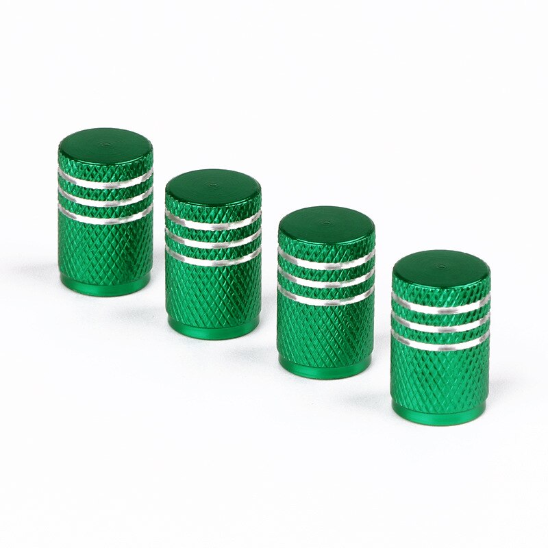 4PCS Aluminum Alloy Schrader Valve Caps Tire Valve Stem Covers for Cars Motorcycles Trucks Bikes Bicycle Accessories: TYPE A - Green