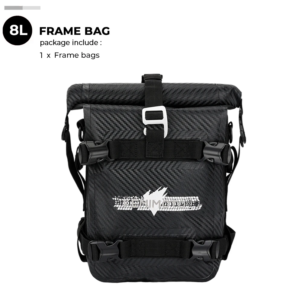 KEMIMOTO Borsa da moto Borse da coda in PVC impermeabile Borsone da coda riflettente Borsa da sella per bagagli asciutti Borsa da esterno per BMW per Yamaha: Marrone